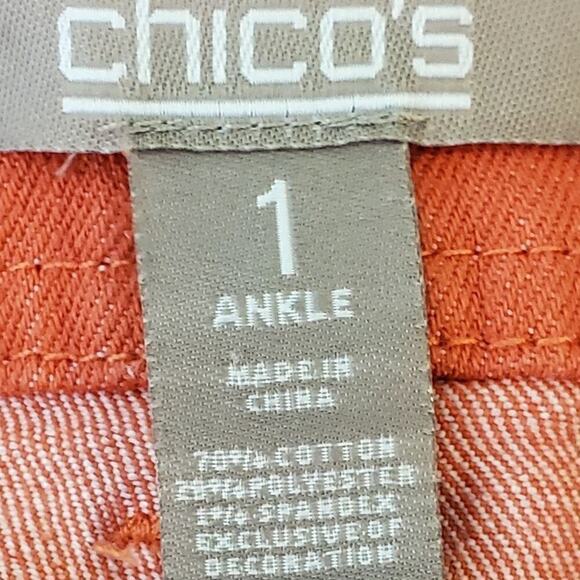 Chico's‎ comfy salmon colored ankle pants Size 1 equivalent size 8 - Picture 5 of 5